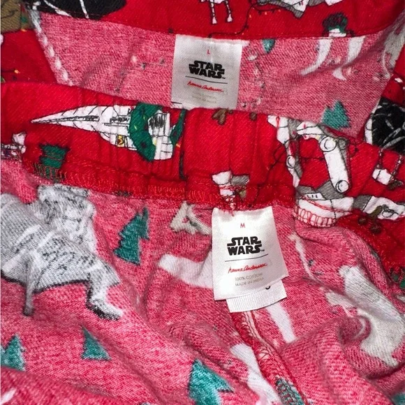 Hanna Andersson Red Star Wars flannel Pajamas adult M/L - Picture 2 of 3
